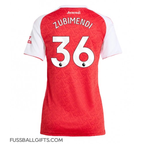 Arsenal Martin Zubimendi #36 Fußballbekleidung Heimtrikot Damen 2025-26 Kurzarm